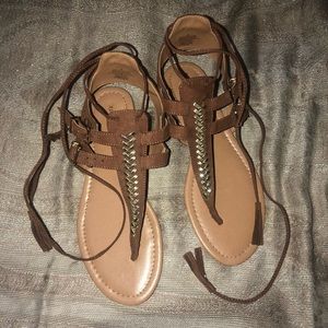 EXPRESS Gladiator lace up sandals